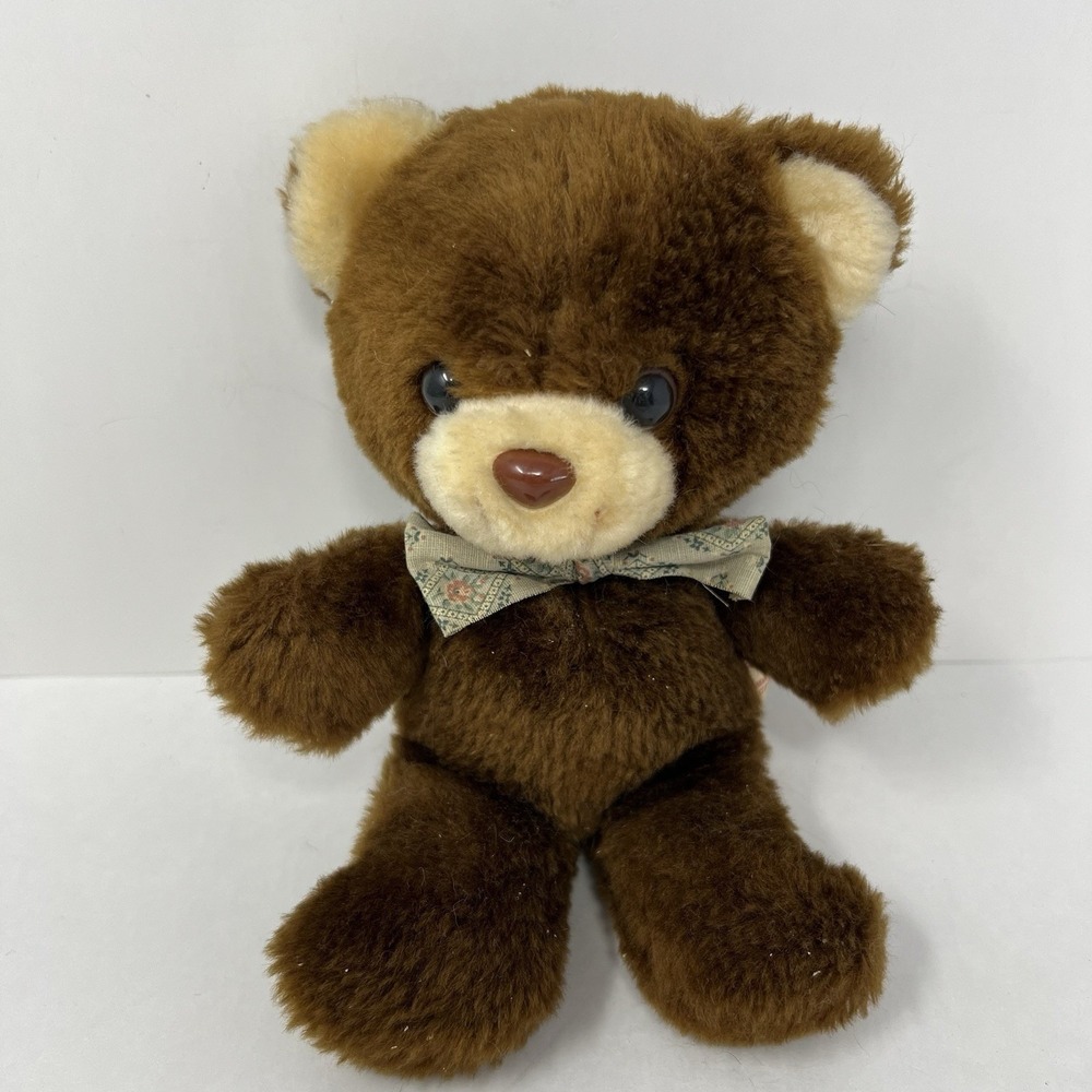 Vintage Animal Fair Brown Teddy Bear Plush 6" Stuffed 70's Animal Collectible
